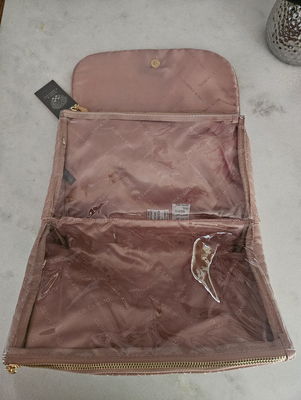 Vince Camuto Quilted Cosmetic Travel Bag - Picture 6 of 11